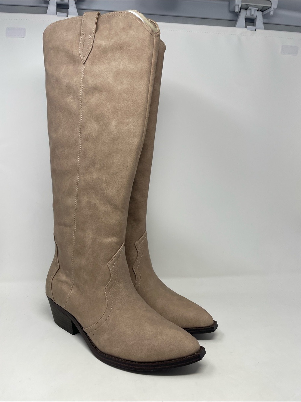 DV Dolce Vita Women's Kit Cowboy Western Knee-High Boots Taupe - NWT - Picture 7 of 15